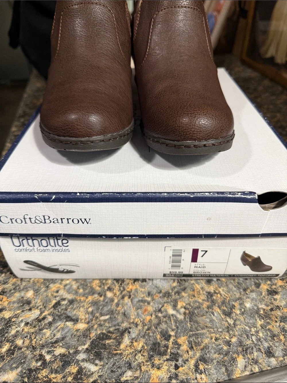 croft & barrow Maid women’s Brown Leather ankle boots